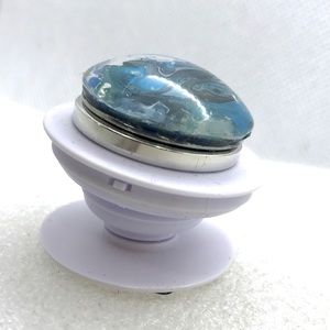 Hand painted phone stand with 30mm Snap Statement SJ30 grip holder